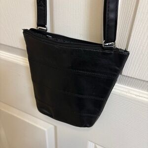 Crossbody Bag in Beautiful Black Genuine Leather